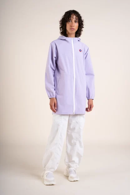 Impermeable long Amelot coupe vent lilas femme flotte x