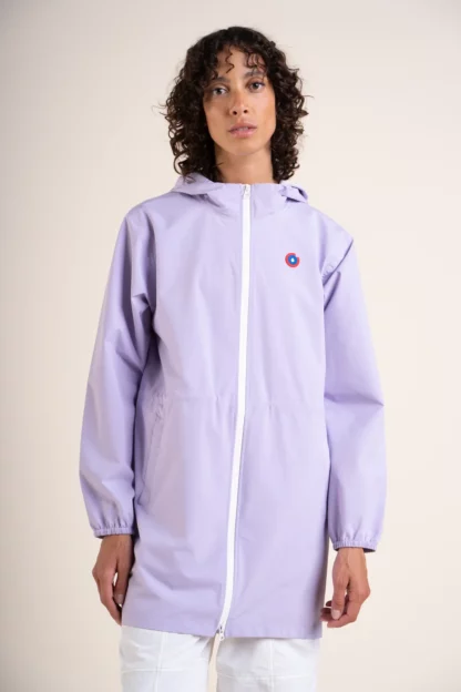 Impermeable long Amelot coupe vent lilas femme flotte x