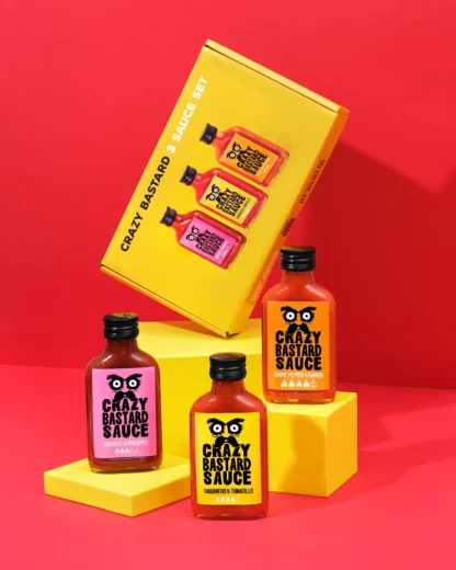 crazy bastard sauce coffret jaune hot sauce