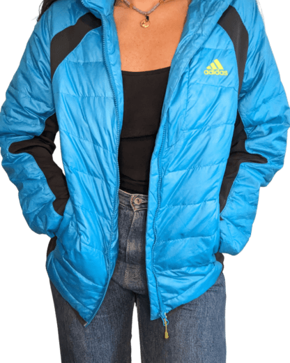 Puffer adidas bleu vintage