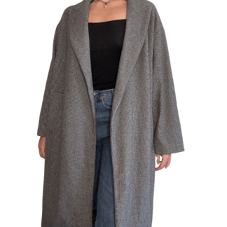 manteau long gris zara