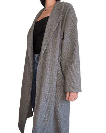 manteau long gris zara