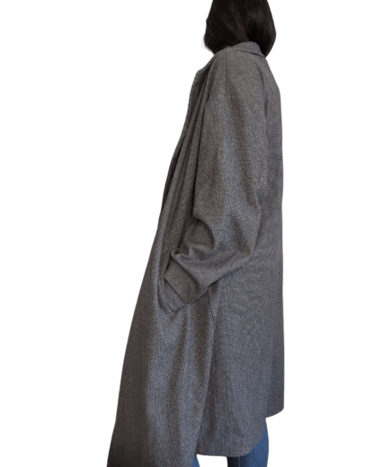 manteau long gris zara