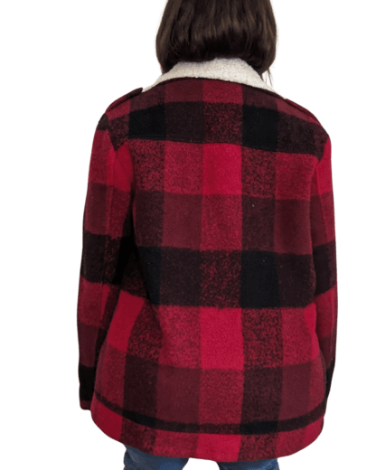 Blouson billabong à damier rouge et noir