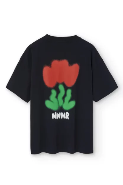 Tshirt noir oversize nwhr tulip