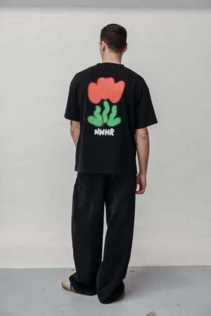 Tshirt noir oversize nwhr tulip