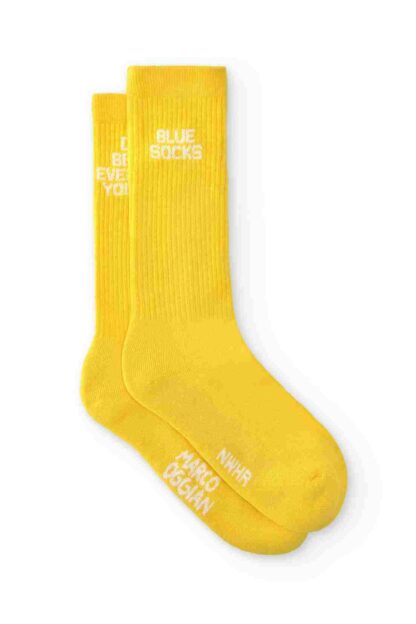 chaussettes jaune don't believe zon