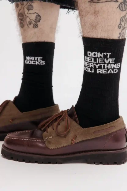 chaussettes noires don't believe shooting zon