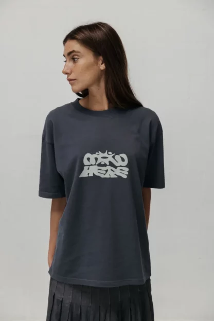 tshirt oversize gris rune nwhr femme ()