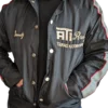 veste blouson racing noir vintage