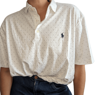 Polo blanc ralph lauren vintage