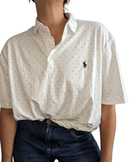 Polo blanc ralph lauren vintage