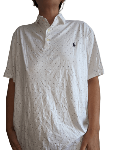 Polo blanc ralph lauren vintage