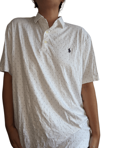 Polo blanc ralph lauren vintage