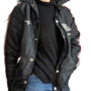 veste blouson racing noir vintage