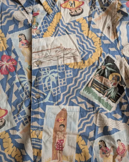 chemisette hawaiienne authentique taille M vintage rare
