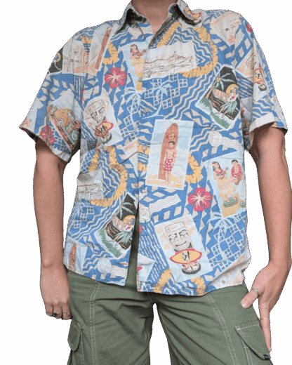 chemisette hawaiienne authentique taille M vintage rare