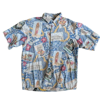 chemisette hawaiienne authentique taille M vintage rare