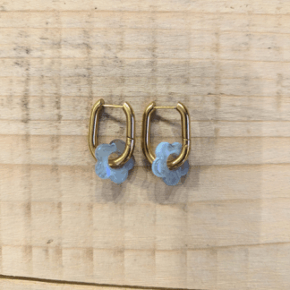 boucles d'oreilles marguerite bijoux inox doré
