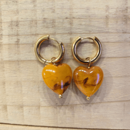boucles d'oreilles marguerite bijoux inox doré