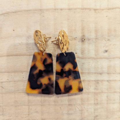 boucles d'oreilles marguerite bijoux inox doré