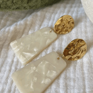 boucles d'oreilles marguerite bijoux inox doré elisabeth