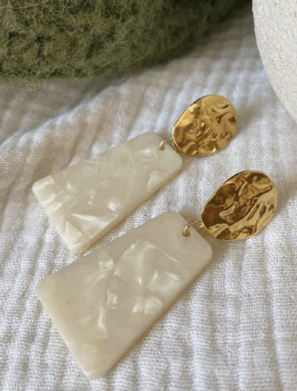 boucles d'oreilles marguerite bijoux inox doré elisabeth