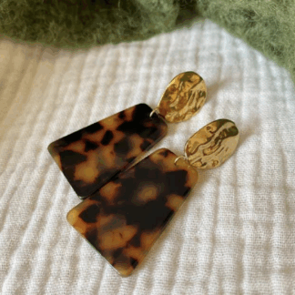 boucles d'oreilles marguerite bijoux inox doré elisabeth