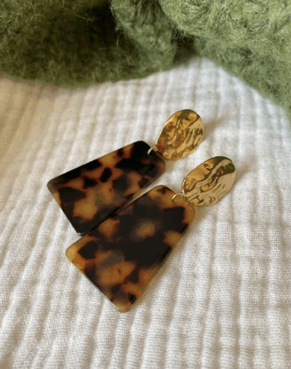 boucles d'oreilles marguerite bijoux inox doré elisabeth