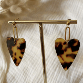 boucles d'oreilles marguerite bijoux inox doré gigi