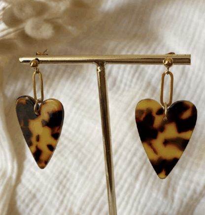 boucles d'oreilles marguerite bijoux inox doré gigi