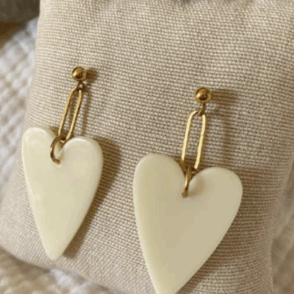 boucles d'oreilles marguerite bijoux inox doré gigi