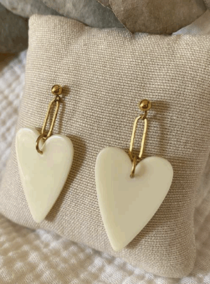 boucles d'oreilles marguerite bijoux inox doré gigi
