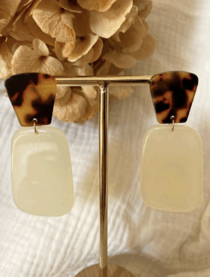 boucles d'oreilles marguerite bijoux inox doré gisele
