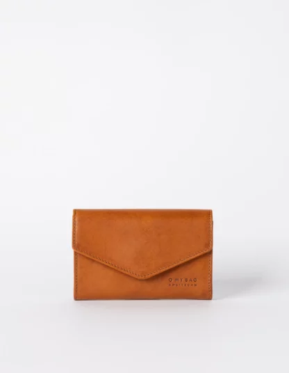porte feuille en cuir jo omybag cognac