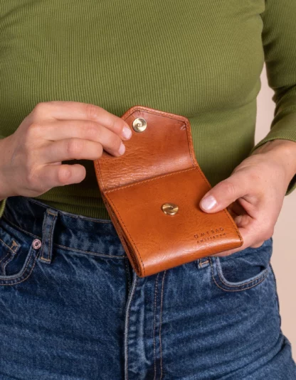 Porte monnaie georgie marron omybag