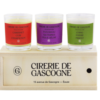 Coffret Bois 3 bougies parfumées  - Collection Hiver